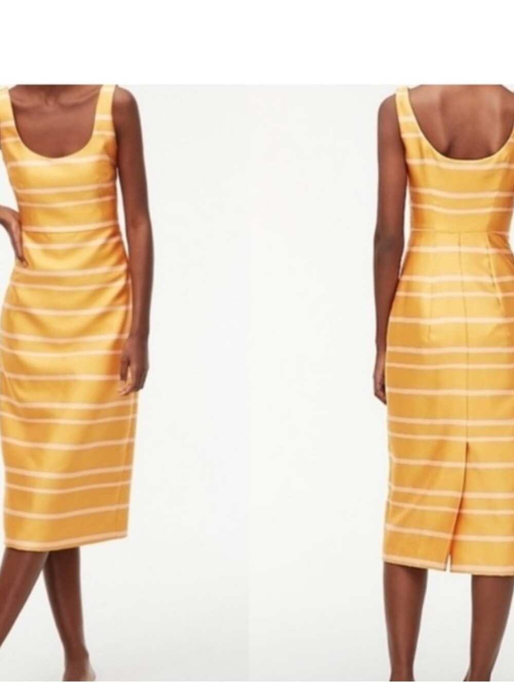 NWT J Crew Sleeveless Striped Sheath Midi Dress